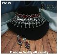 Available all color Prime Kundan Jewelry pk-165 american diamond necklace set