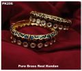 Gold Prime Kundan Jewelry pk-206 pure brass real kundan bangles