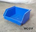 Rectangle Blue Plain plastic storage bin