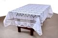 Knitted Polyester Rectangular White table lotus cover
