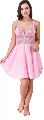 Pink Embroidered Babydoll Dress