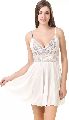 White Embroidered Babydoll Dress