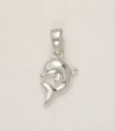 925 Sterling Silver Dolphin Shaped Pendant