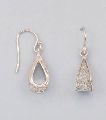 925 Sterling Silver Glitter Collection Drop Earrings