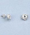 925 Sterling Silver Love Knot Collection Stud Earrings