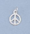 925 Sterling Silver Peace Sign Pendant