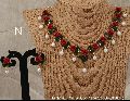 Handmade Pearl Flower Necklace Set