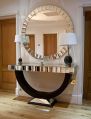 Glass Wall Mounted Console Table With Mirror