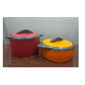Stainless Steel Plastic Blue Yellow Round Polished 550 gm Geenova colored hot casserole