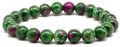 natural ruby zoisite stone 8 mm beads stretchable elastic bracelet