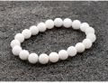 snow white quartz love passion 8 mm beads stretchable bracelet