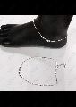 925 Sterling Silver Light Weight Toe Anklet 8