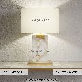 Semi Precious Stone White Agate Casa Arte Polished white agate table lamp