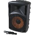 Black powered pa speaker