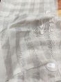 Dyeable Pure Silver Tissue Silk with Chanderi Silk Checks Weave Fabric