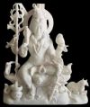 White Carved 45 inch marble shiva statue