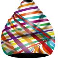 Synthetic Multiple Printed multicolour Leather Bean Bags