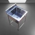 Silver stainless steel table sink