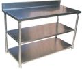 Grey stainless steel kitchen table