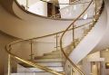 Stainless steel with PVD gold coating glass railing