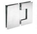 Stainless Steel Polished glass to glass 180 degree hinge