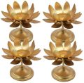 Brass Lotus Candle Holder