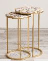 White Agate Nested Side Table