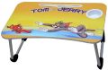 Wood Rectangular Printed tom jerry foldable laptop table