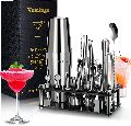 20 Piece Stainless Steel Cocktail Shaker Set