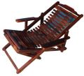 Wooden Brown folding lounge chair