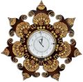 Craft Valley CV_WLCLK_003 Wooden Handmade Wall Clock with 3 D Clay Art on It | 21 x 21 Inch | Multic