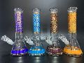 500gm Blue Brown Transparent Plain Printed Coated Non Coated  Multi conical glass bongs