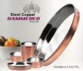 Hammered Steel Copper Thali Set