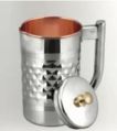 Stainless Steel Round Silver Plain Diamond or Laser copper steel water jug