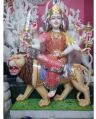 Painted Marble Durga Maa Statue