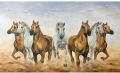 Paper Rectangle D'artism 7 horses oil painting