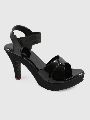 Embellished Black Glossy Heels