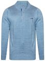 high neck blue pullover