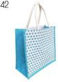Sky Blue Jute Shopping Bag