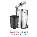 Mintage New silver pedal stainless steel dustbins
