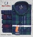 Real Cotton Slim Fit Men's Check Casual Shirt