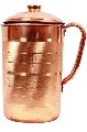 Round 2 liter silver touch copper water jug