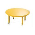 Plastic Yellow Plain Polished round school table