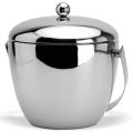Round Grey Plain stainless steel ice bucket