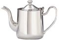 Round Silver Plain stainless steel tea pot