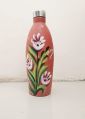 Painted Clay Water Bottle
