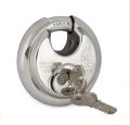 Polished stainless steel disc lock