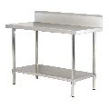 Grey dg dexaglobal stainless steel undershelf backsplash work table