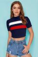 Knitting Available In Different Colors Printed Norzy Paris designer ladies crop tops