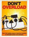 Yellow Vinyl Rectangular electrical safety poster